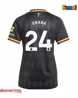 Aston Villa Amadou Onana #24 Tricou Fotbal Replică 2026-27 Femei Deplasare Aston Villa Amadou Onana #24 Tricou Fotbal Replică 2026-27 Femei Deplasare